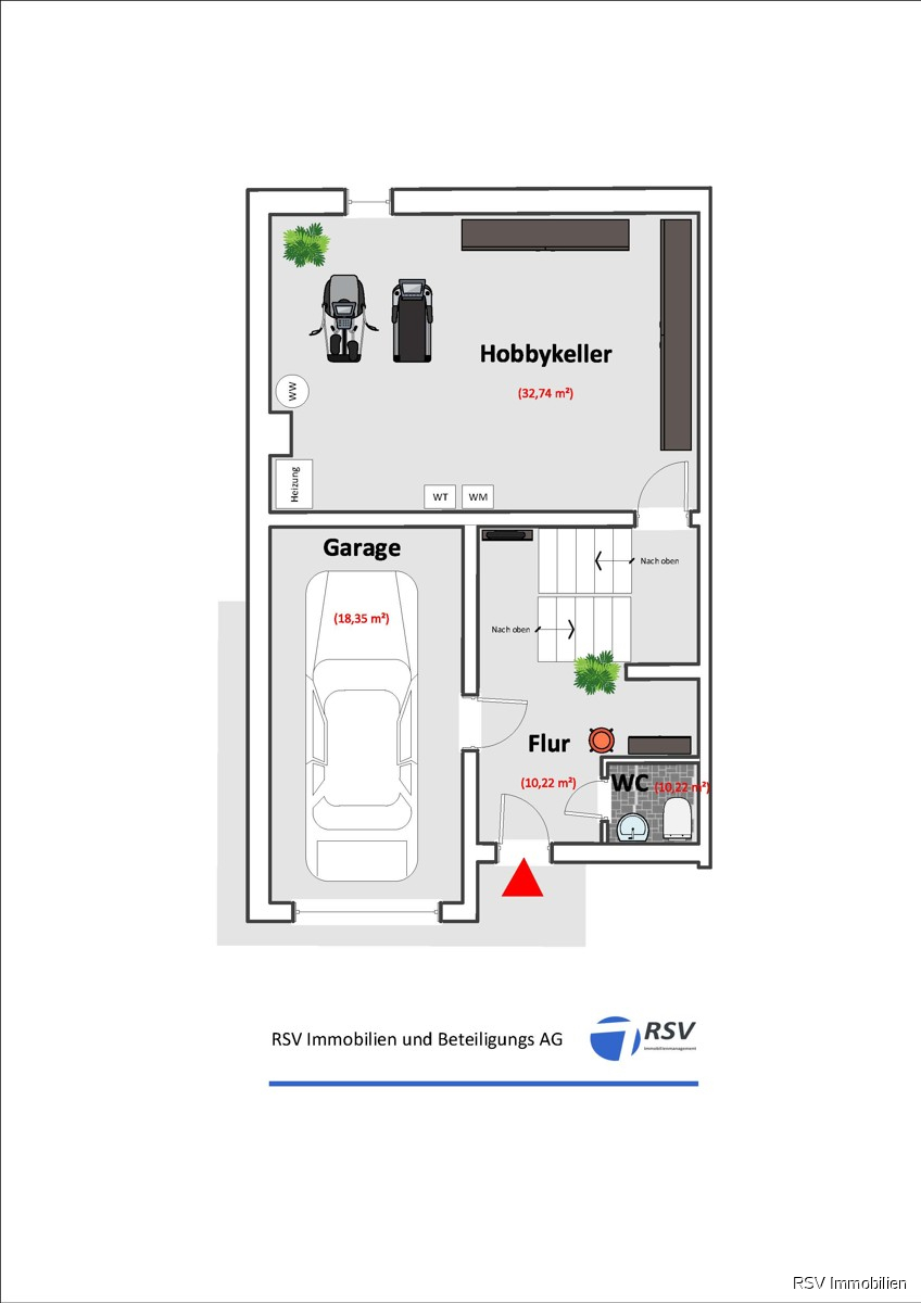 Grundriss Keller Doppelhaush�lfte Schwerin