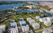 Luftbild Objekt Schwerin-Schwaneninsel Ein Traum wird wahr - m�blierte Neubau-Wohnung ab sofort f�r 47qm 2-Zi. am Schweriner See