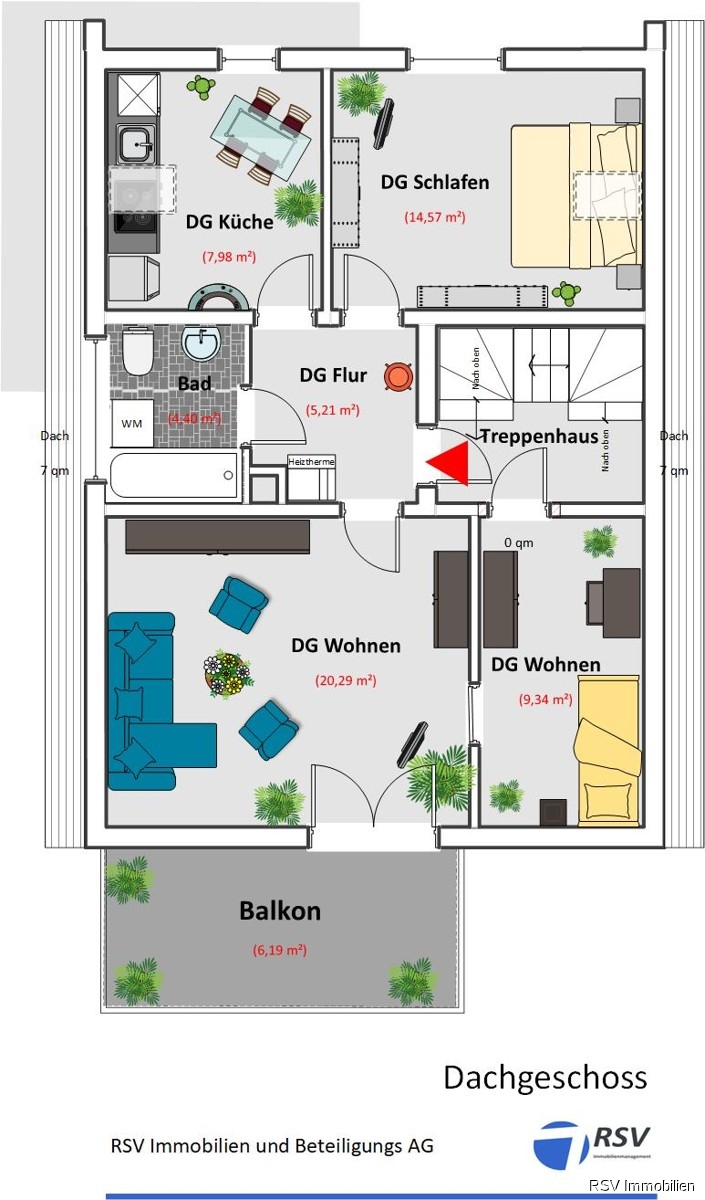 Grundriss DG Etagenwohnung M�lln