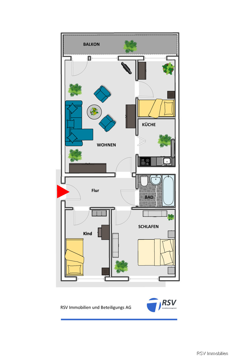 70qm - 4 Zi. Etagenwohnung Magdeburg