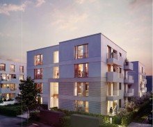 Ansicht bei Nacht 2 Ein Traum wird wahr - m�blierte Neubau-Wohnung ab sofort f�r 47qm 2-Zi. am Schweriner See